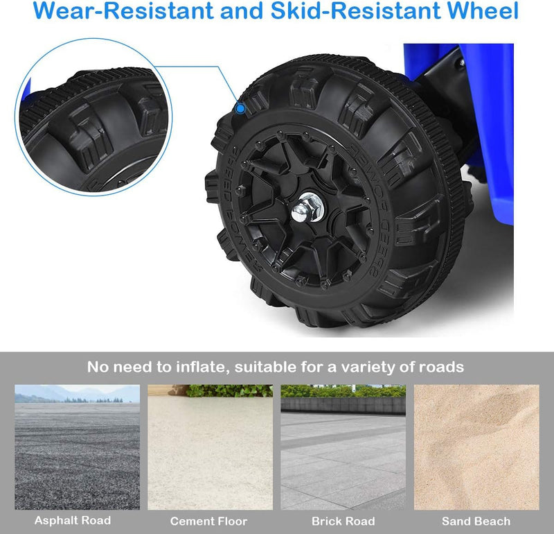 Kids Ride-On 4-Wheel Off-Road ATV Quad with Skid-Resistant Tires Magic Cars 4