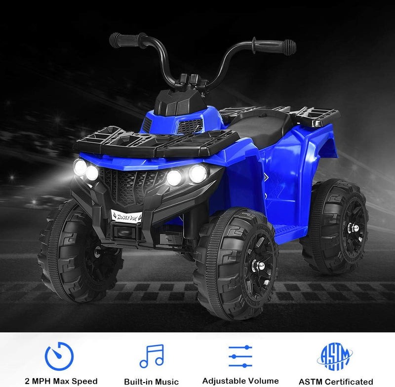Kids Ride-On 4-Wheel Off-Road ATV Quad with Skid-Resistant Tires Magic Cars 5