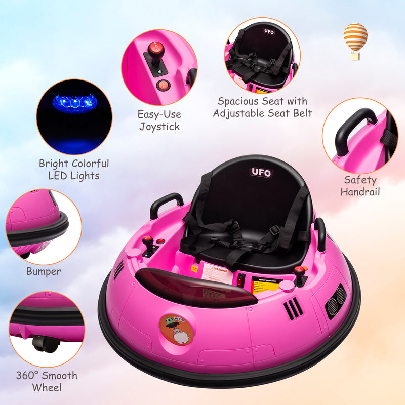 12V Electric Ride-On Bumper Car for Toddlers with Remote Control Magic Cars 12