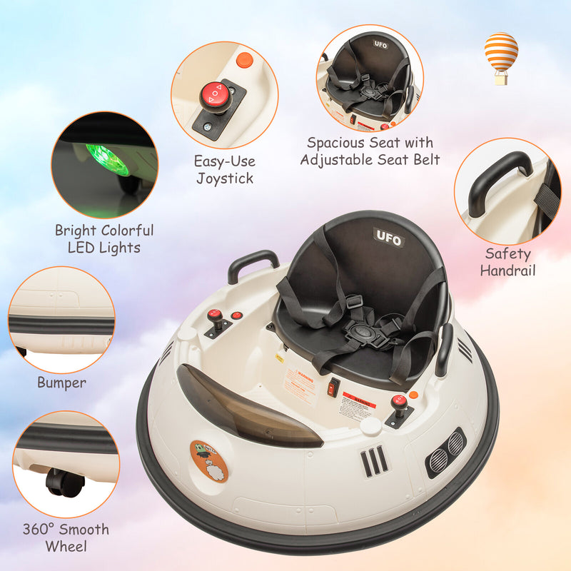 12V Electric Ride-On Bumper Car for Toddlers with Remote Control Magic Cars 19