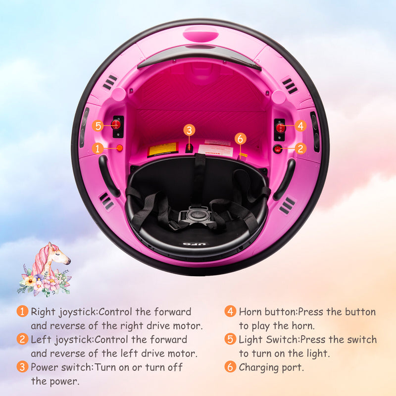 12V Electric Ride-On Bumper Car for Toddlers with Remote Control Magic Cars 9