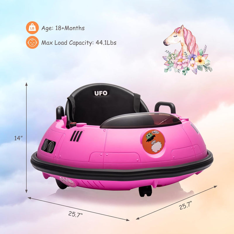 12V Electric Ride-On Bumper Car for Toddlers with Remote Control and Safety Belt Magic Cars 3