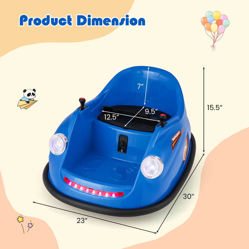 Kids Ride-On Bumper Car with Remote Control, 360-Degree Spin and LED Lights Magic Cars 1