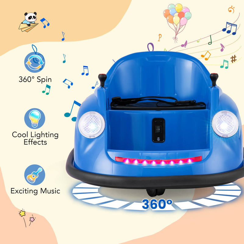 Kids Ride-On Bumper Car with Remote Control, 360-Degree Spin and LED Lights Magic Cars 6