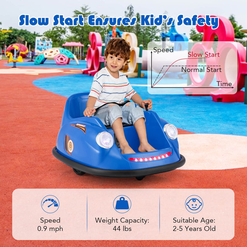 Kids Ride-On Bumper Car with Remote Control, 360-Degree Spin and LED Lights Magic Cars 8