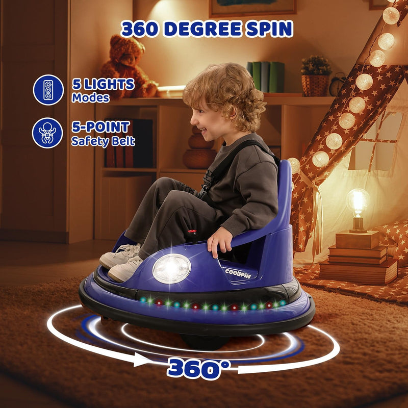 12V Ride-On Bumper Car for Toddlers with Parent Remote Control, 1.9 MPH Max Speed Magic Cars 4