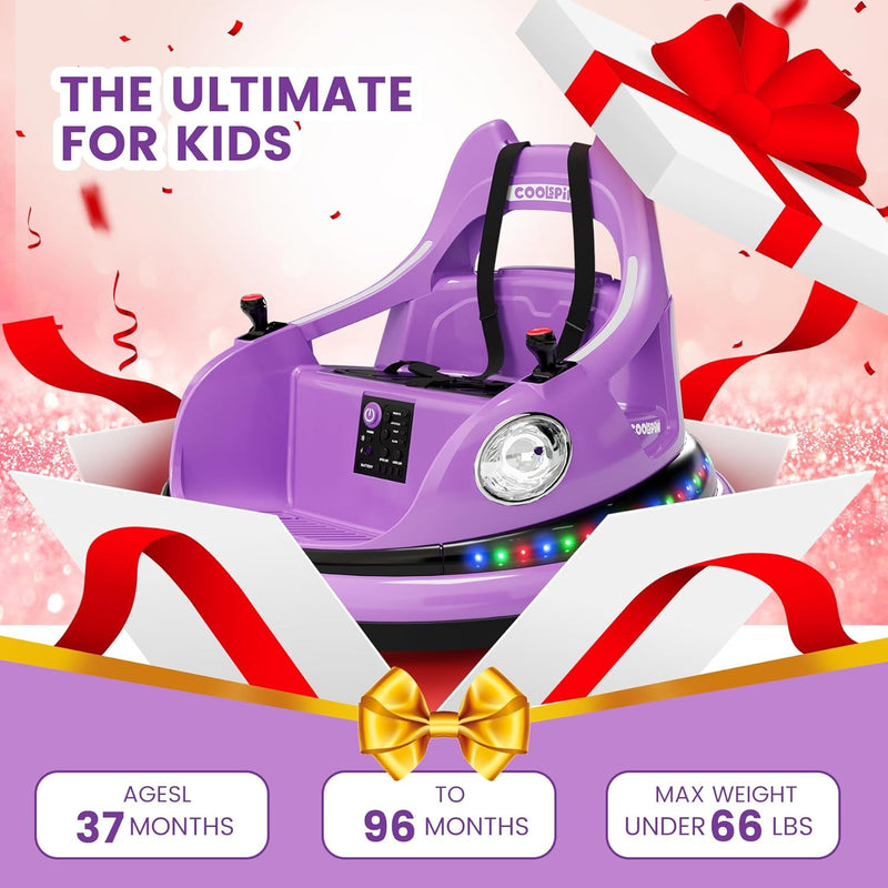 12V Ride-On Bumper Car for Toddlers with Parent Remote Control and 2-Speed Settings Magic Cars 7