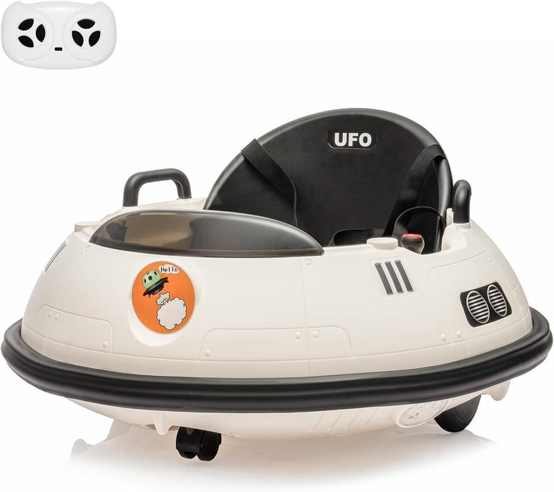 Ride-On Bumper Car with Remote Control, Safety Belt, Music, Flashing Lights, and 360-Degree Spin Magic Cars 2