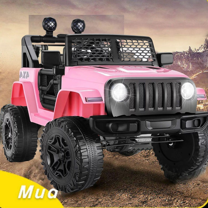 12V Electric Ride-On Jeep Truck for Kids with 7AH Battery, MP3, LED Lights, Remote Control, and 2 Seats Magic Cars 4