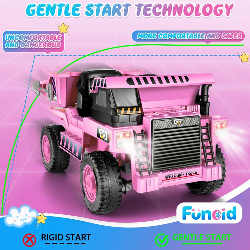 12V Electric Ride-On Dump Truck with Functional Dump Bed for Kids Magic Cars 8
