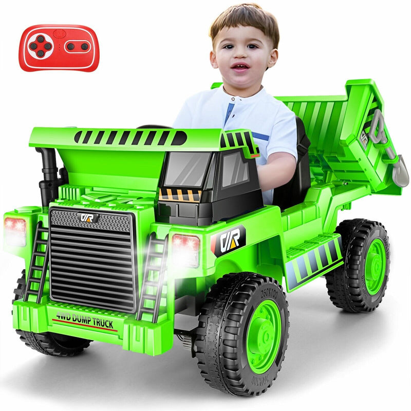 12V Electric Ride-On Dump Truck for Kids with Functional Dump Bed Magic Cars 14