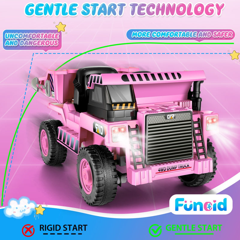 12V Electric Ride-On Dump Truck for Kids with Functional Dump Bed Magic Cars 6