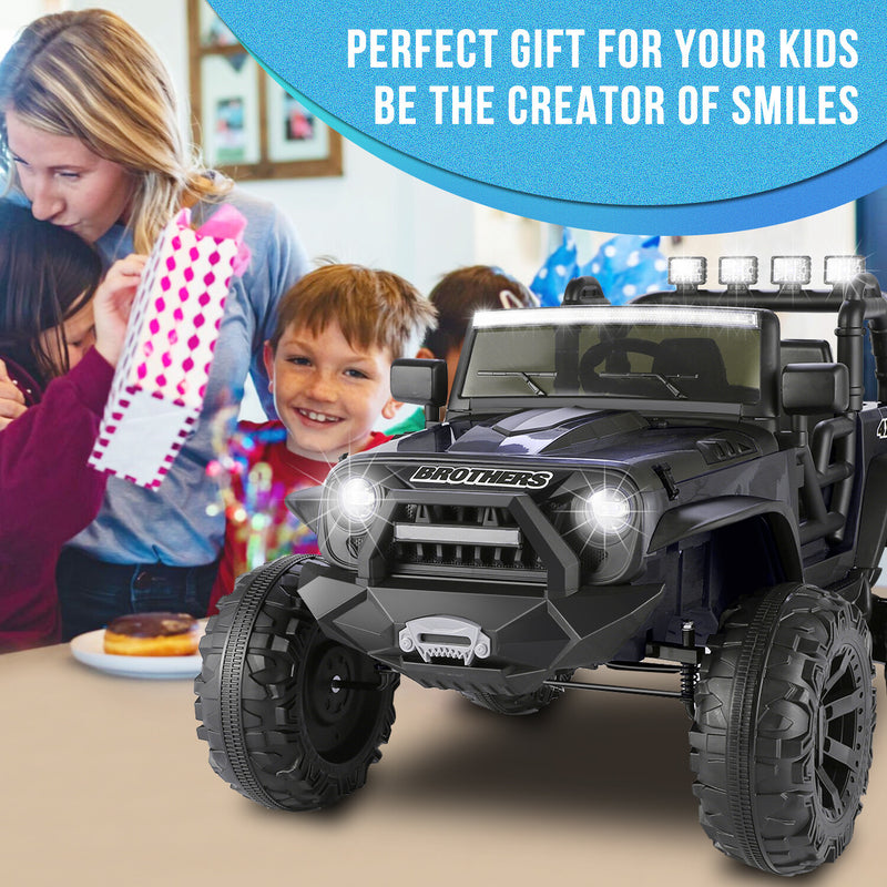 2-Seater Kids Electric Ride-On Truck Toy 400W 24V 9AH with Remote Control Magic Cars 10