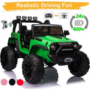 2-Seater Kids Electric Ride-On Truck Toy 400W 24V 9AH with Remote Control Magic Cars 9