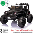 24V Electric Ride-On Truck for Kids with 2 Seats, LED Lights, and Parent Remote Control Magic Cars 5