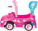 Unicorn Pink 4-in-1 Ride-On Car: Walk, Drive, Rock, and Roll Magic Cars 1
