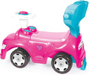 Unicorn Pink 4-in-1 Ride-On Car: Walk, Drive, Rock, and Roll Magic Cars 3