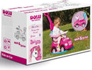 Unicorn Pink 4-in-1 Ride-On Car: Walk, Drive, Rock, and Roll Magic Cars 4