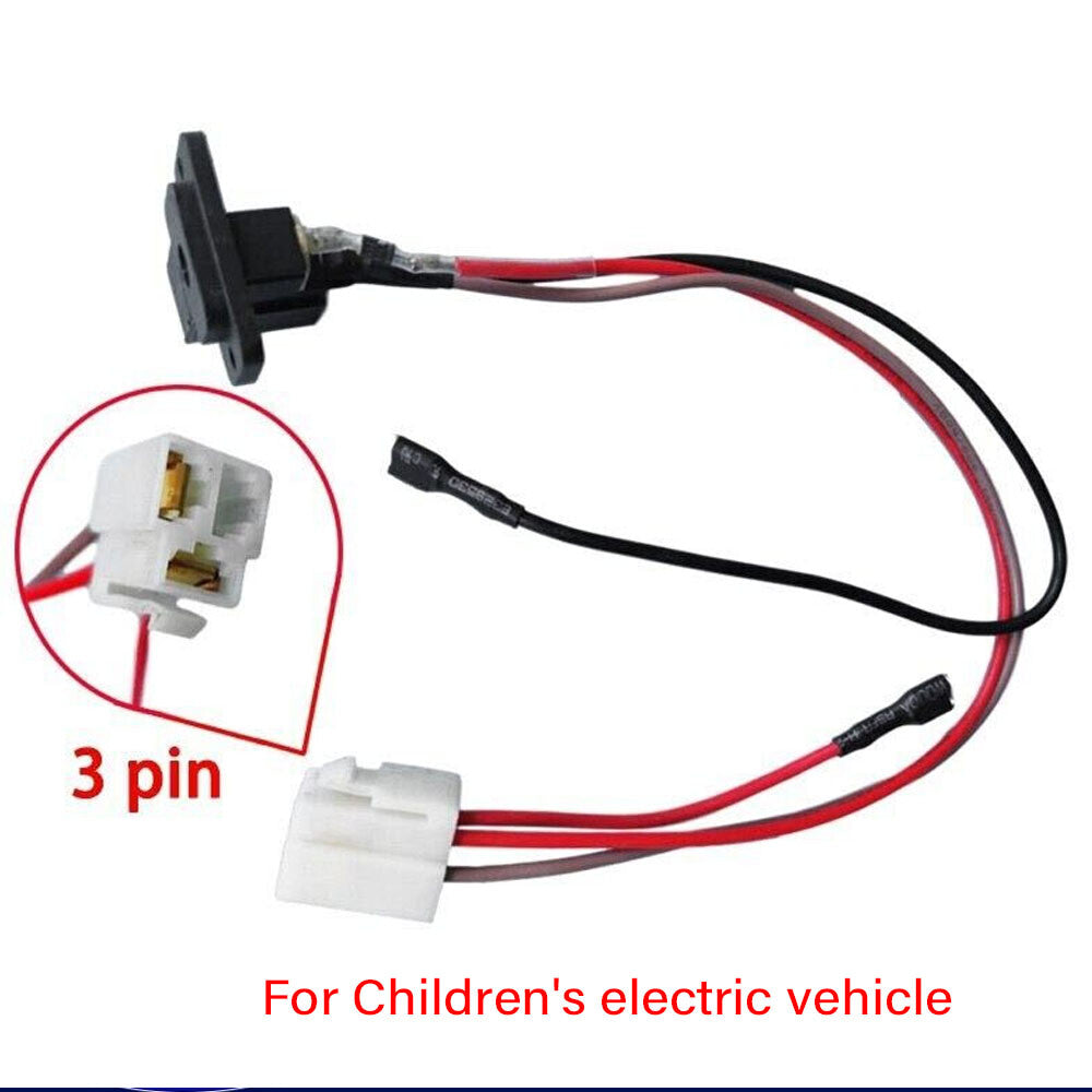 Ride-On Car 3-Pin Power Charging Socket Interface 335mm Accessory