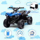 Kids Blue Ride-On ATV with 1.8 MPH Max Speed, LED Lights, and Foot Pedal Control Magic Cars 1