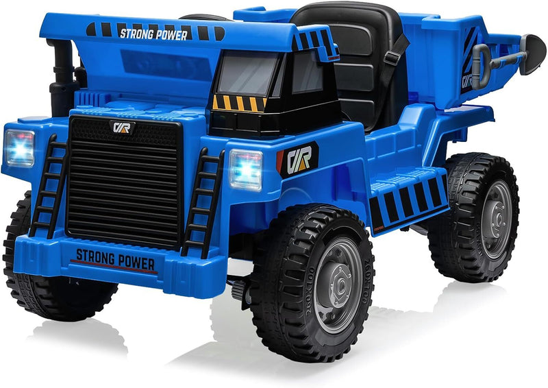 Kids Blue Ride-On Dump Truck with Remote Control and Extra Shovel Magic Cars Variant 0