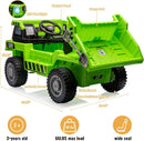 Green Ride-On Dump Truck with Remote Control and Extra Shovel for Kids Magic Cars 1
