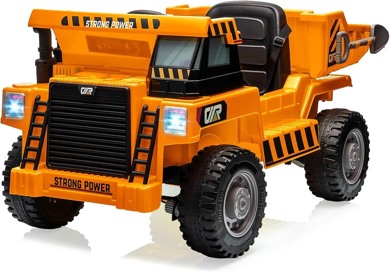 Orange Ride-On Dump Truck with Remote Control and Extra Shovel for Kids Magic Cars Variant 0