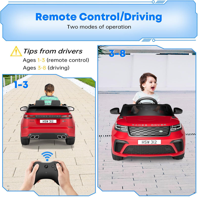 12V Battery-Powered Red Electric Ride-On Car for Kids with Remote Control Magic Cars 2