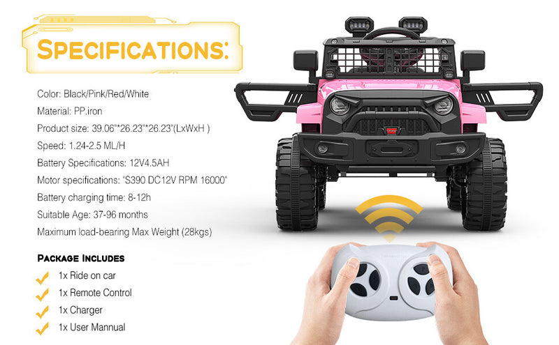 12V Battery Powered Electric Ride-On Truck for Kids Magic Cars 17