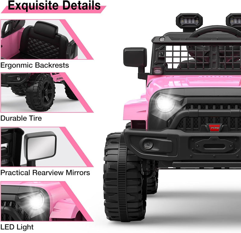 12V Battery Powered Electric Ride-On Truck for Kids Magic Cars 4