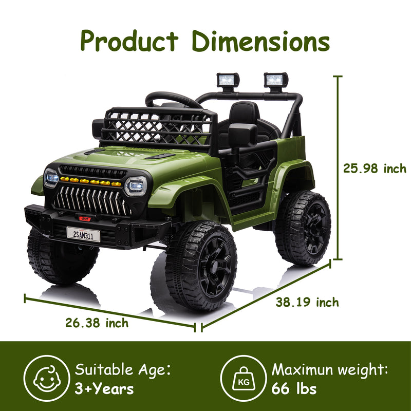12V Battery-Powered Ride-On Truck Toy for Kids with Remote Control Magic Cars 16
