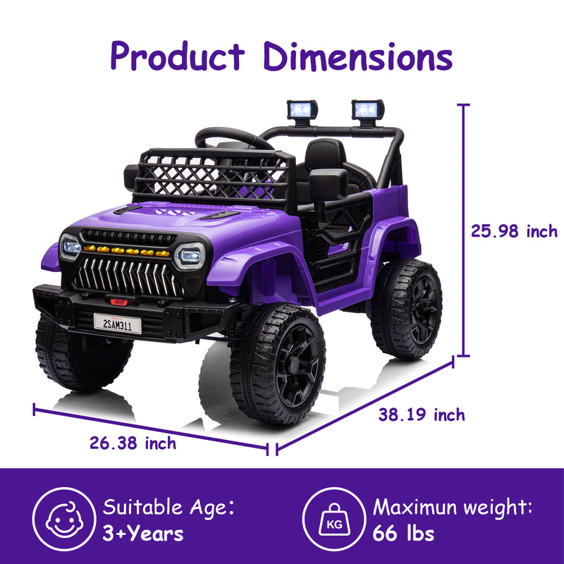 12V Battery-Powered Ride-On Truck Toy for Kids with Remote Control Magic Cars 24