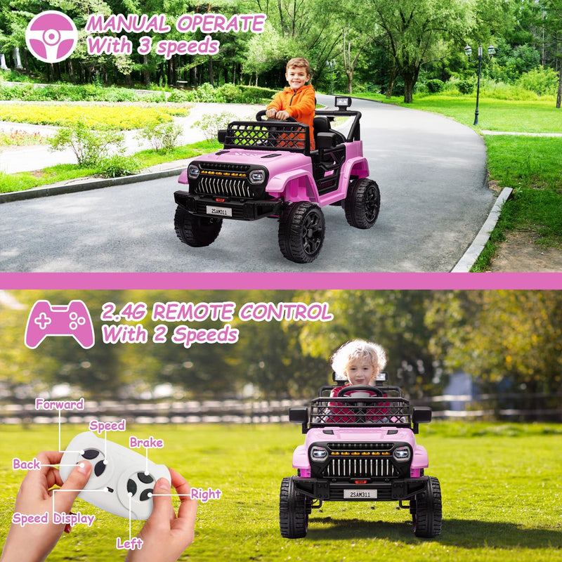 12V Battery-Powered Ride-On Truck Toy for Kids with Remote Control Magic Cars 6