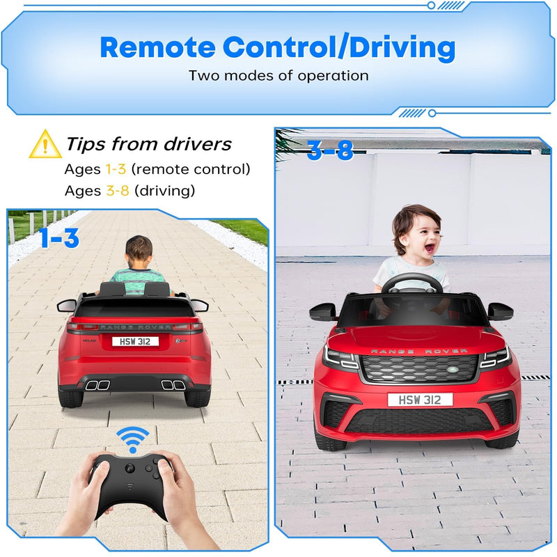 12V Licensed Land Rover Ride-On Electric Car for Kids with Remote Control Battery Toy Magic Cars 2
