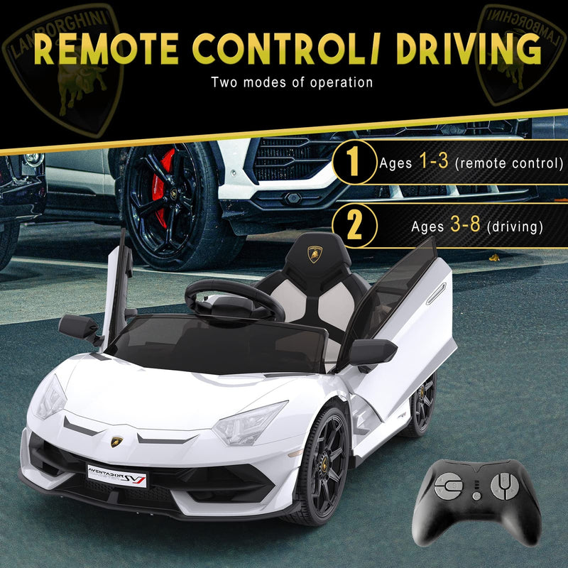12V Licensed Lamborghini Electric Ride-On Car Toy for Kids with Remote Control and Music Magic Cars 1