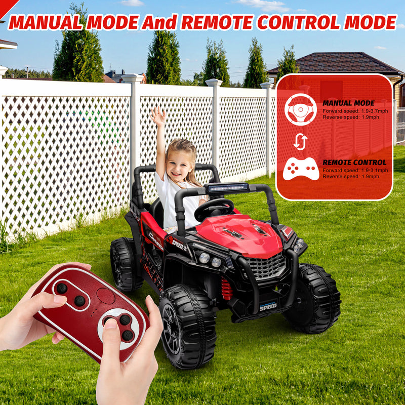 12V Kids Electric Ride-On Truck UTV with Wide Seat and Remote Control Magic Cars 10