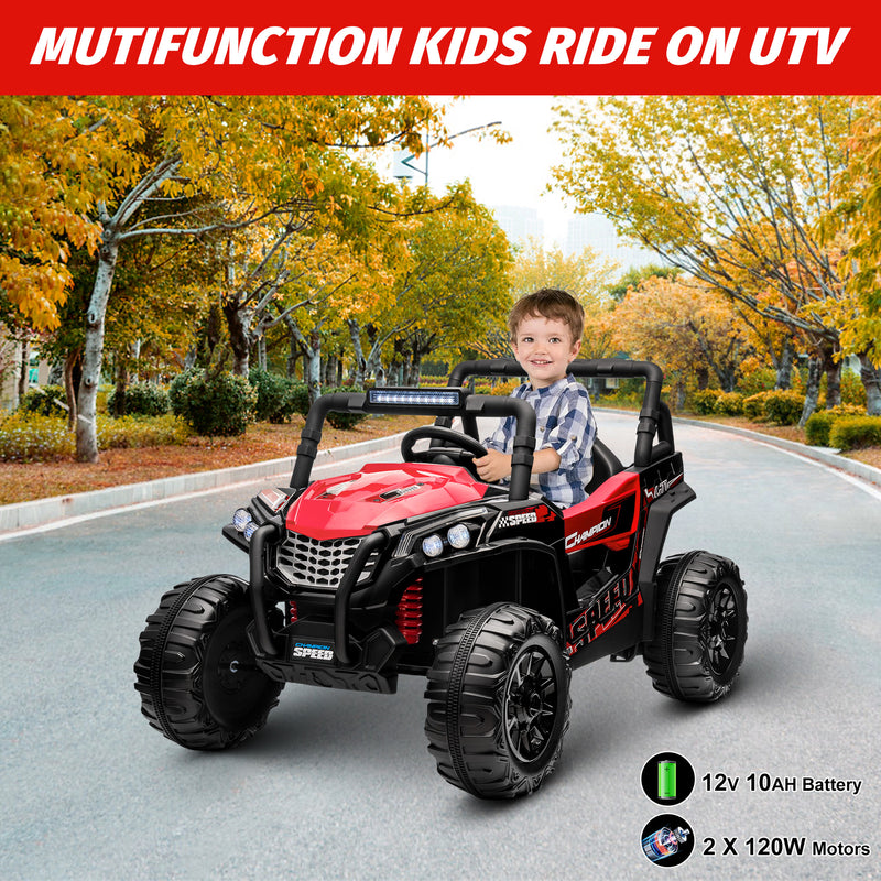 12V Kids Electric Ride-On Truck UTV with Wide Seat and Remote Control Magic Cars 12