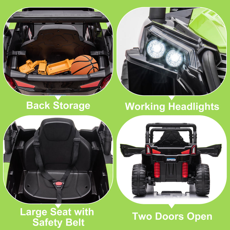 12V Kids Electric Ride-On Truck UTV with Wide Seat and Remote Control Magic Cars 15