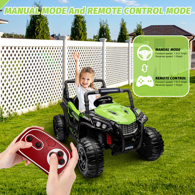 12V Kids Electric Ride-On Truck UTV with Wide Seat and Remote Control Magic Cars 16
