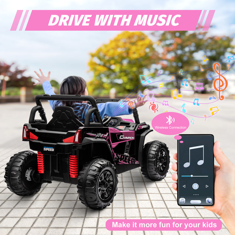 12V Kids Electric Ride-On Truck UTV with Wide Seat and Remote Control Magic Cars 20