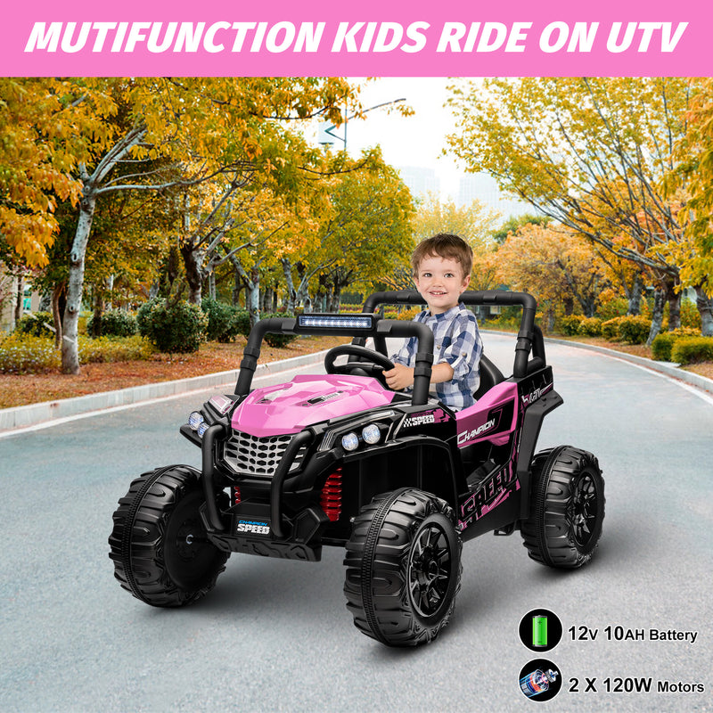12V Kids Electric Ride-On Truck UTV with Wide Seat and Remote Control Magic Cars 23