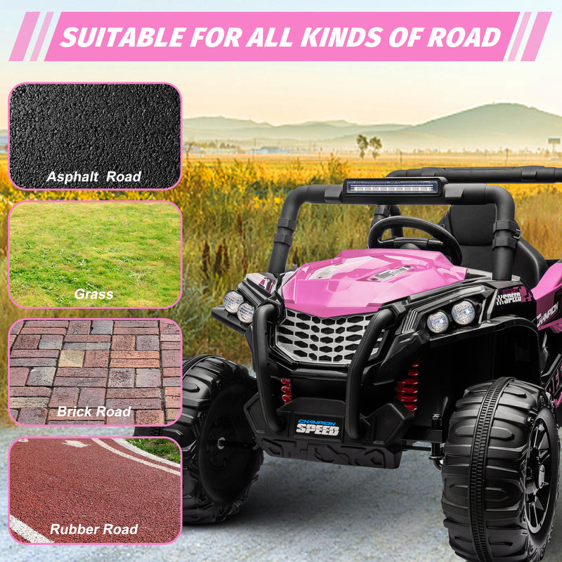 12V Kids Electric Ride-On Truck UTV with Wide Seat and Remote Control Magic Cars 24