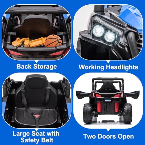 12V Kids Electric Ride-On Truck UTV with Wide Seat and Remote Control Magic Cars 6