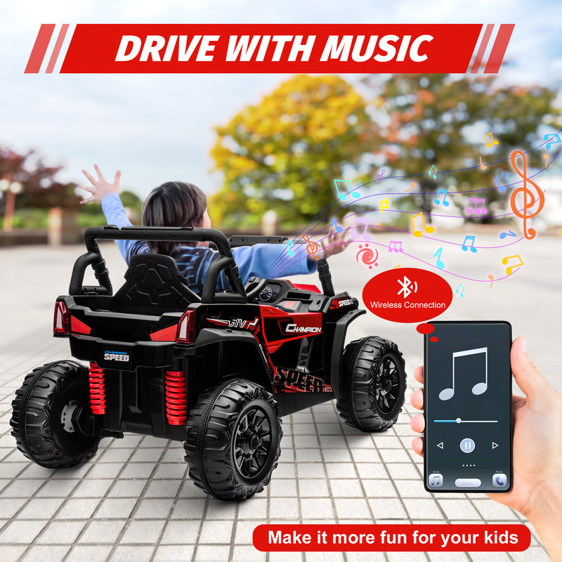12V Kids Electric Ride-On Truck UTV with Wide Seat and Remote Control Magic Cars 8