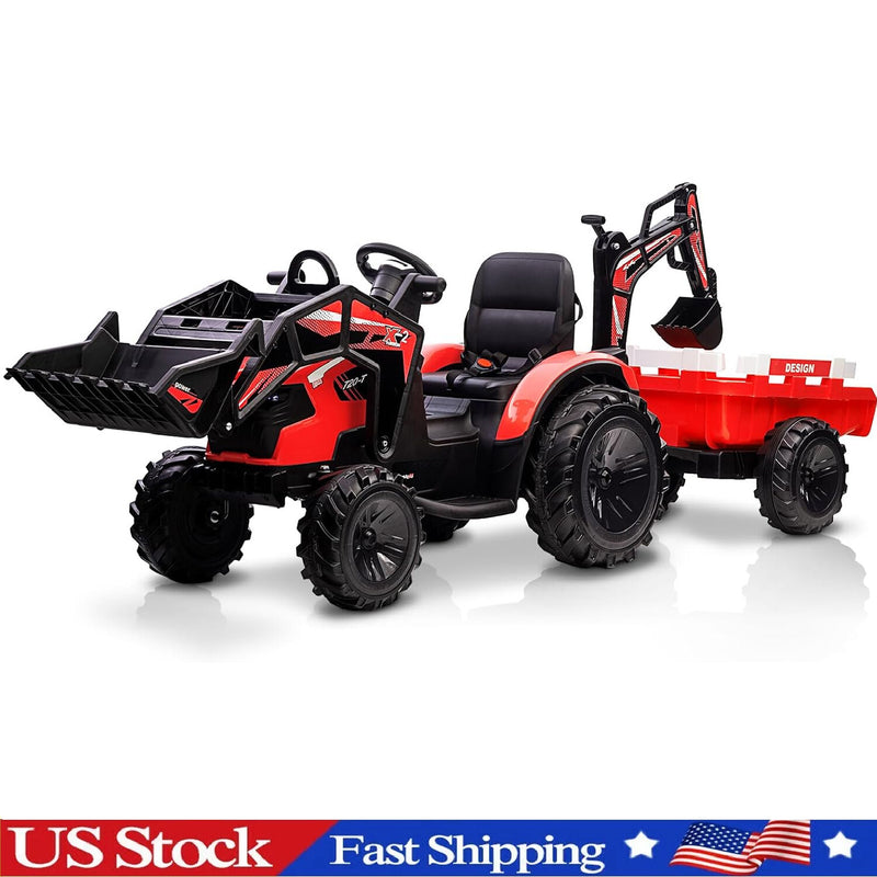 24V Electric Ride-On Vehicle for Kids with Excavator, Bulldozer, and Trailer Attachments Magic Cars 0