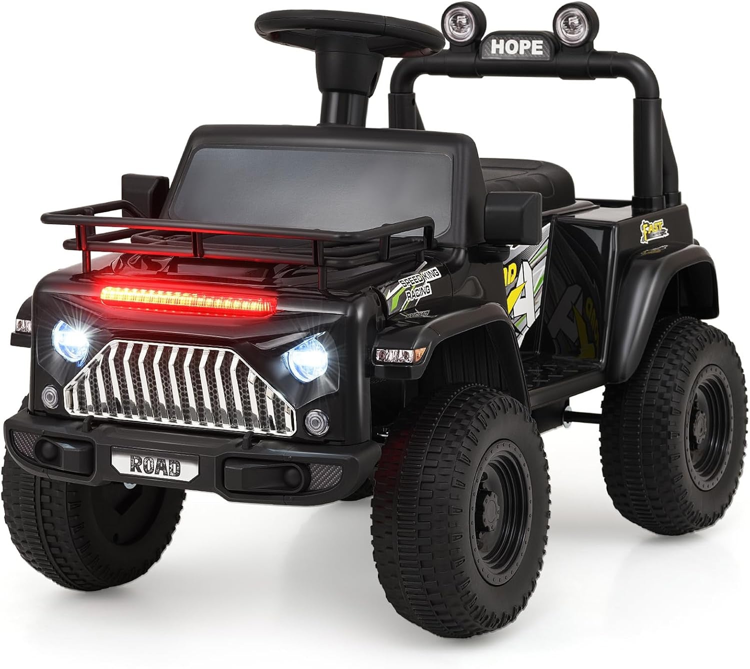 6V Battery-Powered Electric Ride-On Jeep Truck for Toddlers and Kids