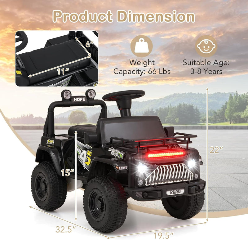6V Battery-Powered Electric Ride-On Jeep Truck for Toddlers and Kids Magic Cars 5