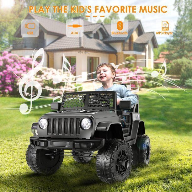 12V Kids Electric Ride-On Jeep Car with Remote Control and 3-Speed Motorized Drive Magic Cars 2