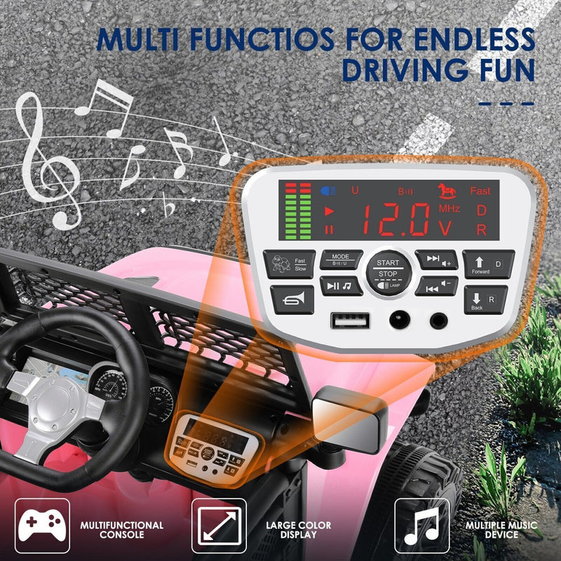 12V Kids Electric Ride-On Jeep Car with Remote Control, 3 Speeds, LED Lights, and MP3 Player Magic Cars 6