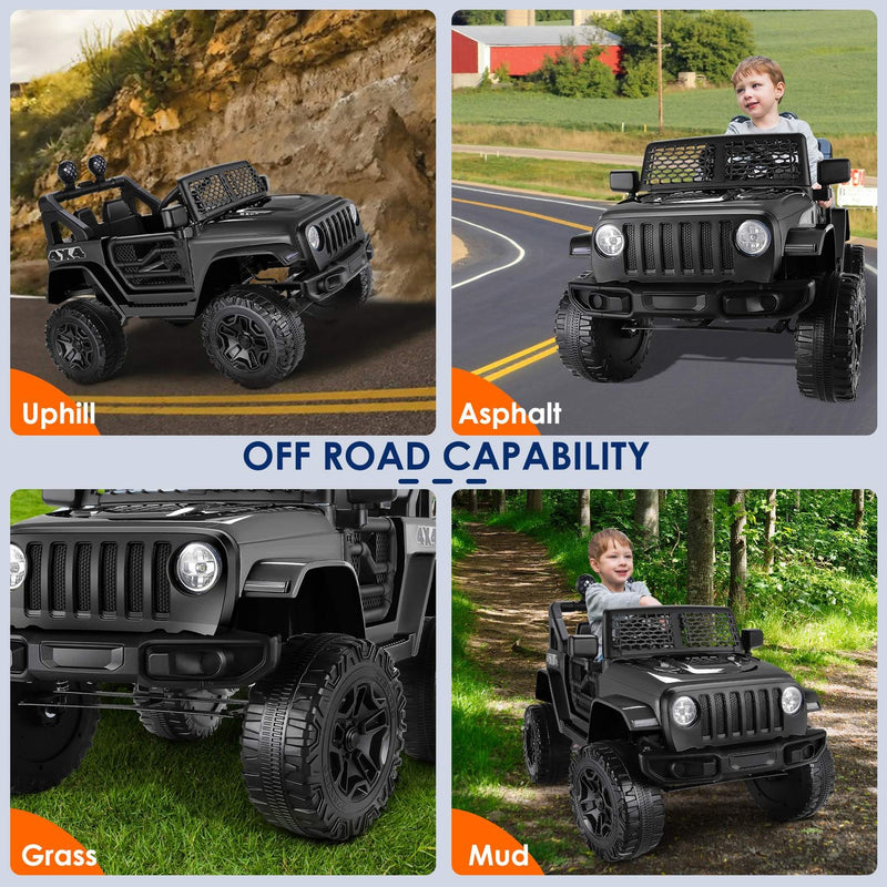 12V Kids Electric Ride-On Jeep Car with Remote Control, 3 Speeds, LED Lights, and USB Charging Magic Cars 11